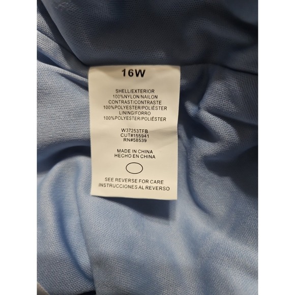 Speechless Womens Plus Size Metallic Embroidered Evening Dress Gown Blue - Picture 9 of 9